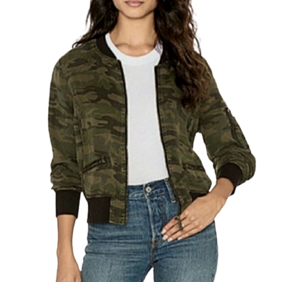 Sanctuary Camo Bomber Jacket 
